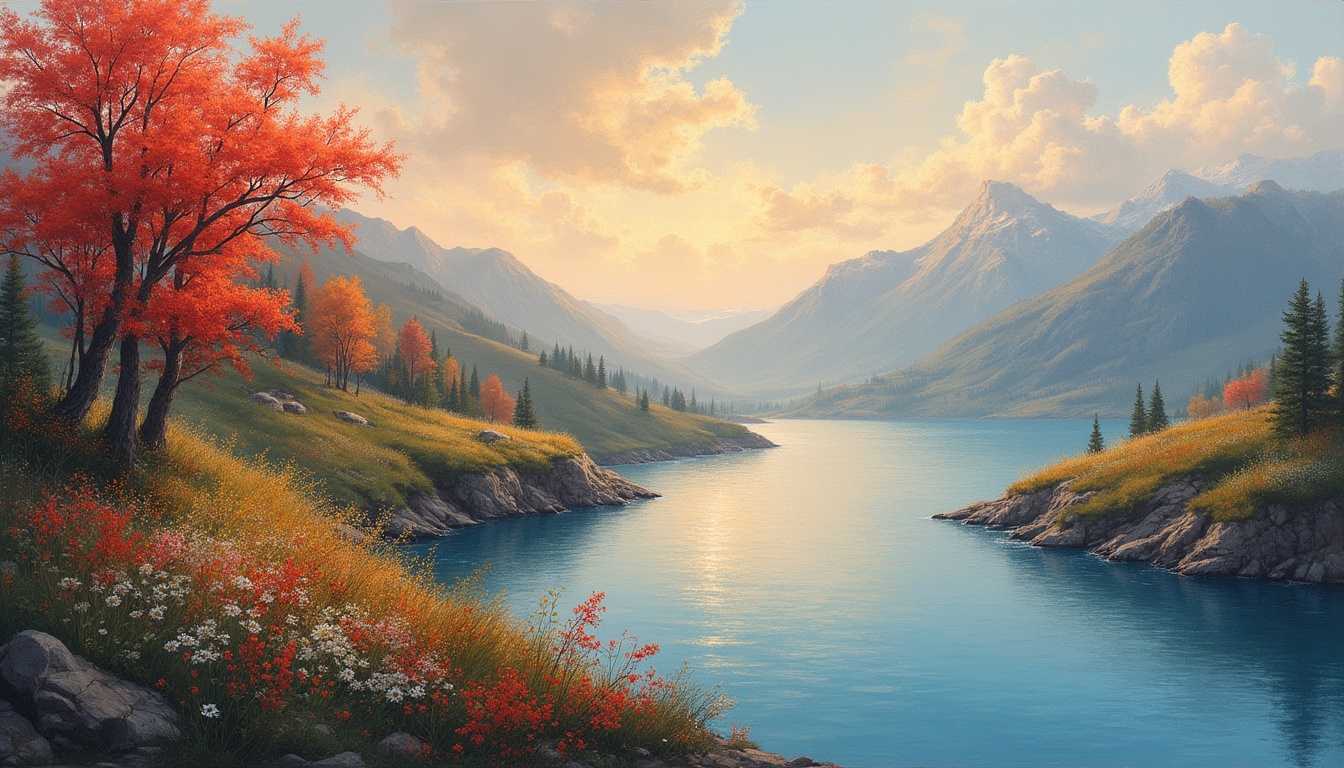 Un artist pictează cu acuarele în ulei pe o pânză, având lângă el pensule și un pahar cu apă, simbolizând versatilitatea